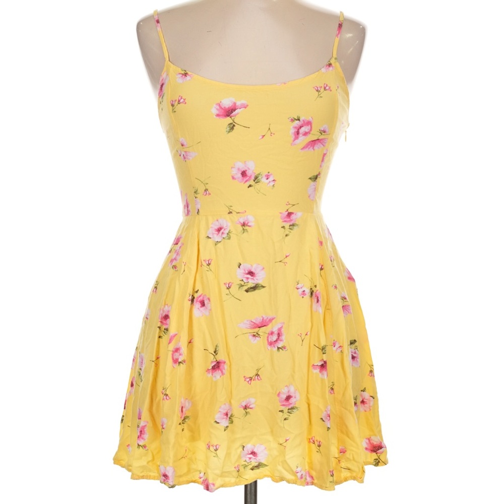 Forever 21 Yellow Floral Mini Dress